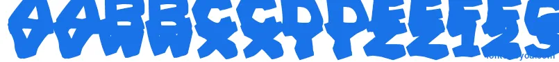 PrehistoricCaveman Font – Blue Fonts on White Background