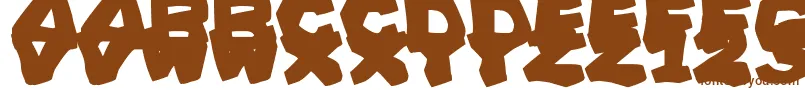 Шрифт PrehistoricCaveman – коричневые шрифты