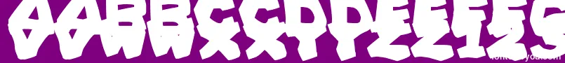 PrehistoricCaveman Font – White Fonts on Purple Background