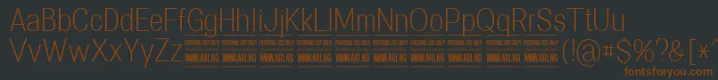 SpecifypersonalConlight Font – Brown Fonts on Black Background