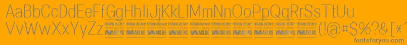 SpecifypersonalConlight Font – Gray Fonts on Orange Background