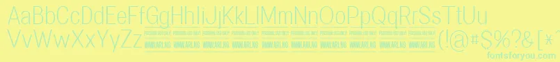 SpecifypersonalConlight Font – Green Fonts on Yellow Background