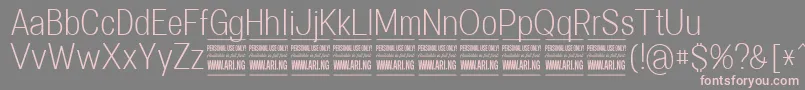 SpecifypersonalConlight-Schriftart – Rosa Schriften auf grauem Hintergrund