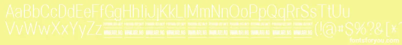 SpecifypersonalConlight Font – White Fonts on Yellow Background