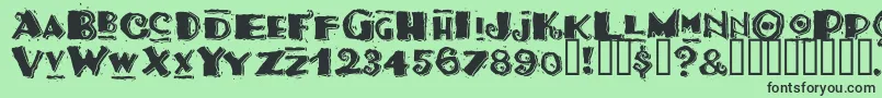 TacoModern-Schriftart – Schwarze Schriften auf grünem Hintergrund