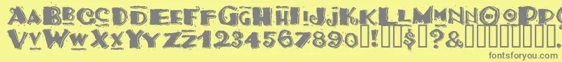 TacoModern Font – Gray Fonts on Yellow Background
