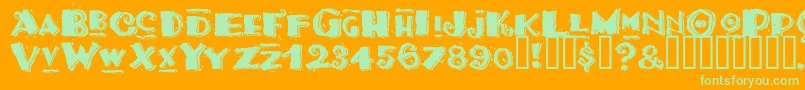 TacoModern Font – Green Fonts on Orange Background