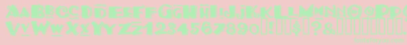 TacoModern Font – Green Fonts on Pink Background