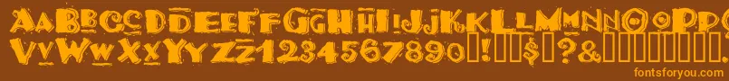 TacoModern Font – Orange Fonts on Brown Background