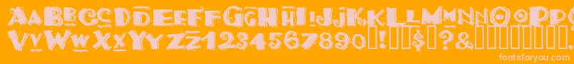 TacoModern Font – Pink Fonts on Orange Background