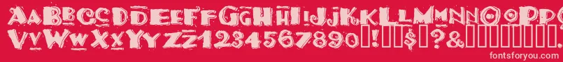 TacoModern-Schriftart – Rosa Schriften auf rotem Hintergrund