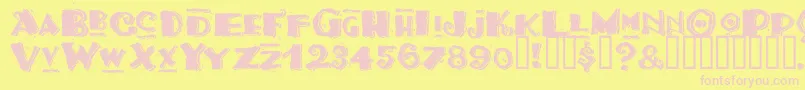TacoModern Font – Pink Fonts on Yellow Background