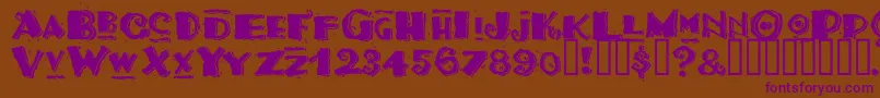 TacoModern Font – Purple Fonts on Brown Background