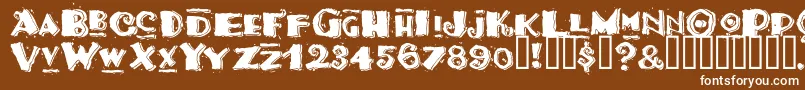フォントTacoModern – 茶色の背景に白い文字