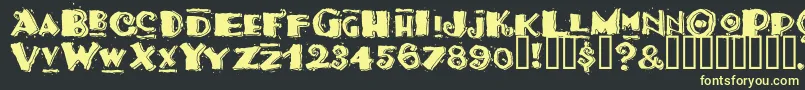 TacoModern Font – Yellow Fonts on Black Background