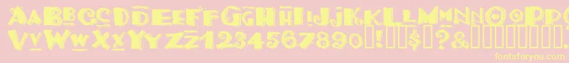 Fonte TacoModern – fontes amarelas em um fundo rosa