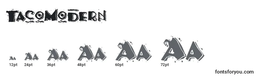 TacoModern Font Sizes