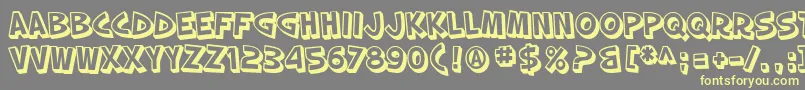 SfSlapstickComicShaded Font – Yellow Fonts on Gray Background