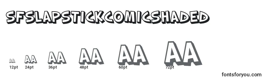 Größen der Schriftart SfSlapstickComicShaded