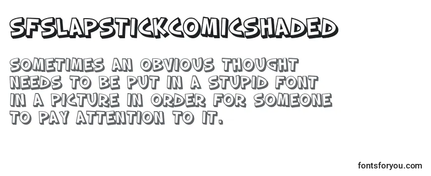 Review of the SfSlapstickComicShaded Font