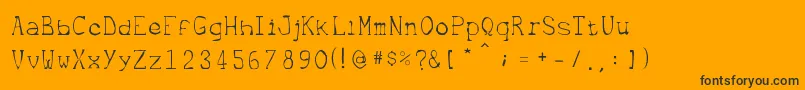 Metrique Font – Black Fonts on Orange Background