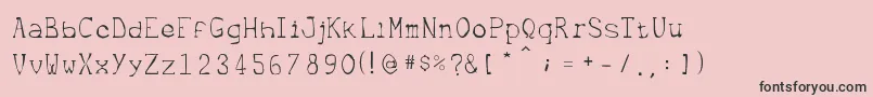Metrique Font – Black Fonts on Pink Background