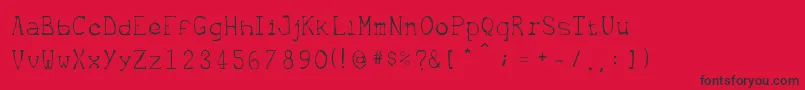 フォントMetrique – 赤い背景に黒い文字