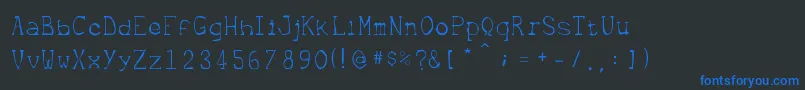 Metrique Font – Blue Fonts on Black Background