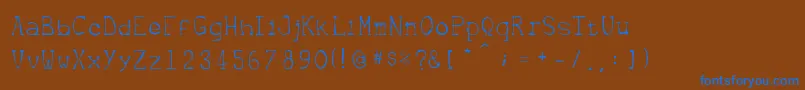 Metrique Font – Blue Fonts on Brown Background