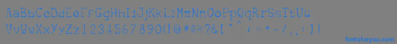 Metrique Font – Blue Fonts on Gray Background