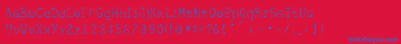 Metrique Font – Blue Fonts on Red Background
