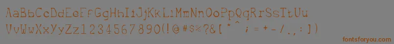 Шрифт Metrique – коричневые шрифты на сером фоне
