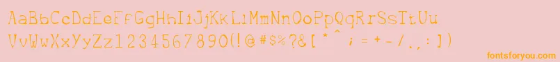 Шрифт Metrique – оранжевые шрифты на розовом фоне