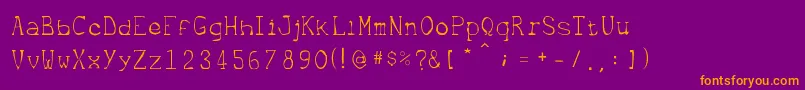 Шрифт Metrique – оранжевые шрифты на фиолетовом фоне