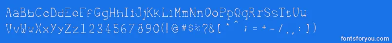 Metrique Font – Pink Fonts on Blue Background