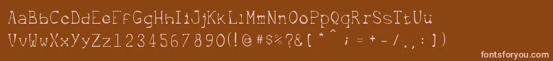 Metrique Font – Pink Fonts on Brown Background