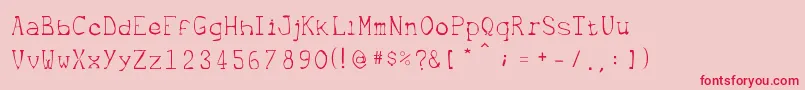 Шрифт Metrique – красные шрифты на розовом фоне