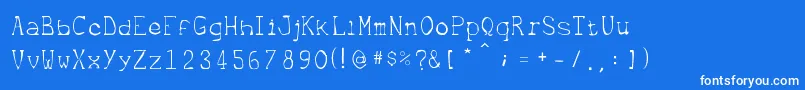 フォントMetrique – 青い背景に白い文字