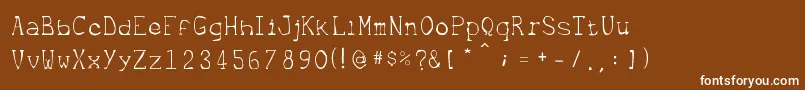 Шрифт Metrique – белые шрифты на коричневом фоне