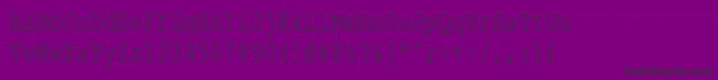 Saiba mais sobre a fonte CourierNewCyr75n Fonte CourierNewCyr75n – fontes pretas em um fundo violeta