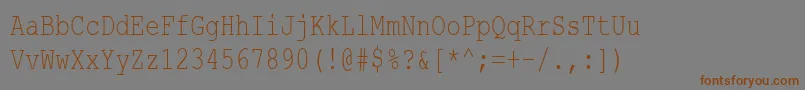 Шрифт CourierNewCyr75n – коричневые шрифты на сером фоне