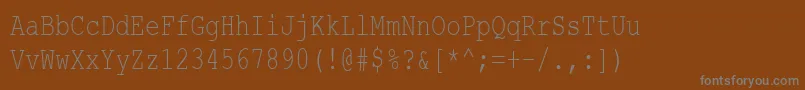 Шрифт CourierNewCyr75n – серые шрифты на коричневом фоне