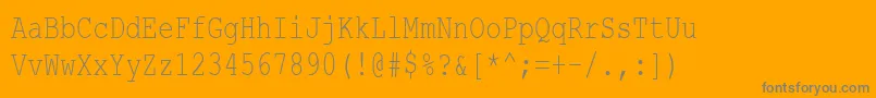 CourierNewCyr75n Font – Gray Fonts on Orange Background