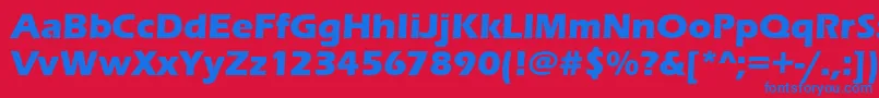 ErasitcteeBold Font – Blue Fonts on Red Background