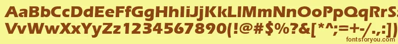 ErasitcteeBold Font – Brown Fonts on Yellow Background