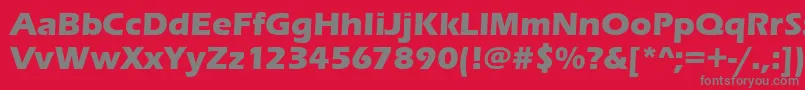ErasitcteeBold Font – Gray Fonts on Red Background