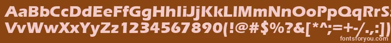 Шрифт ErasitcteeBold – розовые шрифты на коричневом фоне