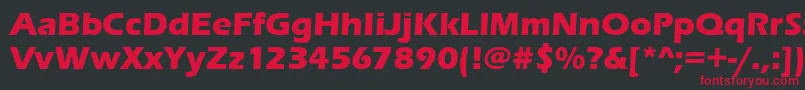 ErasitcteeBold Font – Red Fonts on Black Background