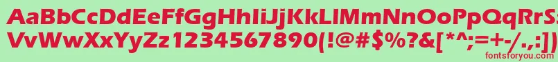 ErasitcteeBold-Schriftart – Rote Schriften auf grünem Hintergrund
