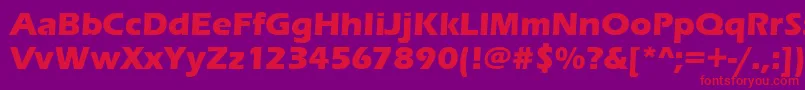 フォントErasitcteeBold – 紫の背景に赤い文字